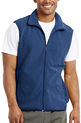 Image of ToBeInStyle Men's Zip Up Sleeveless High Collar Polar Fleece Vest