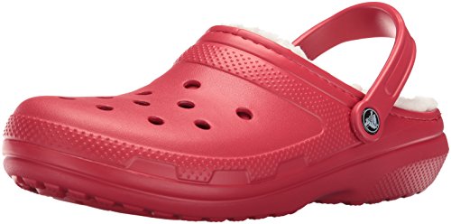 Crocs (クロックス) メンズ レディース クラシック ラインド クロッグ 暖かくてふわふわのスリッパ, コショウ/オートミール, 10 Women/8 Men