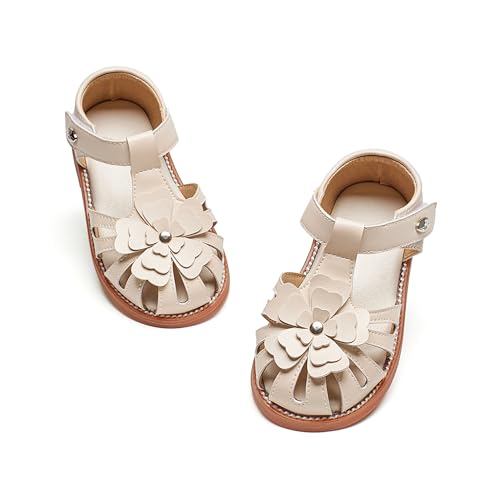 Image of Felix & Flora Toddler Girls Sandals Flower Girl Shoes Soft Rubber Princess Flat Shoes