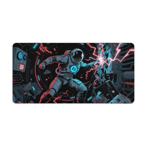 Alfombrilla Extendida Negra para Teclado y Mouse 24x12 in miniatura 5