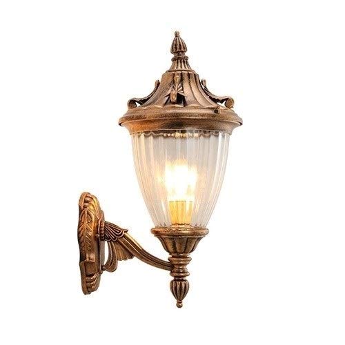 Applique murale rétro européenne en métal étanche, luminaire de prestige pour jardin