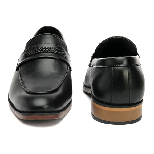 Image of San Frissco Men's Formal Loafers /Slip On Wearable Anti-Slip Leather Loafers for Office /Fashionable Loafers for Men