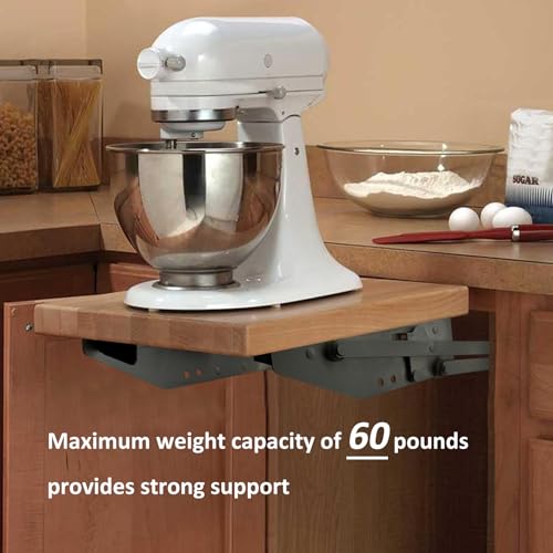Soft-Close Mixer Lift for Cabinet Appliance Lift for Cabinet, for Cabinet Heavy-Duty for Kitchen Cabinet, Appliance Lift with Locking Mechanism, with Mounting Screw - Thumbnail 6