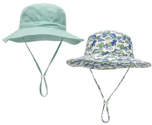 Image of Baby Sun Hat Toddler Summer Hats UPF 50+ Baby Bucket Hat Protective Bucket hat Kids Beach Hats for Baby Boy Girl