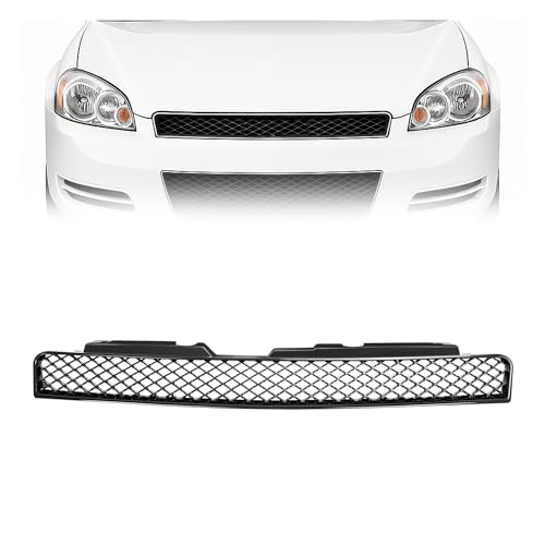 HECASA Upper Grille Compatible with 2006-2013 Chevy Impala/2014-2016 Chevrolet Impala Limited/2006-2007 Chevy Monte Carlo Front Bumper Mesh Hood Grill Plastic(ABS) Black by HECASA - Used condition - US$21.94