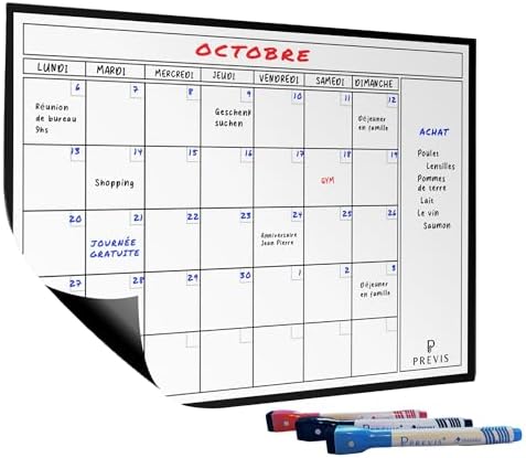 Calendrier Magnetique frigo Calendrier Magnétique, Calendrier Acrylique
