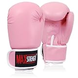 Powerstar - Rosa Damen Box Handschuhe für Boxen Kampfsport MMA Kampfkunst Sparring UFC Muay Thai Kampf Training Für Damen 170g / 226g / 283g / 453g - 226g