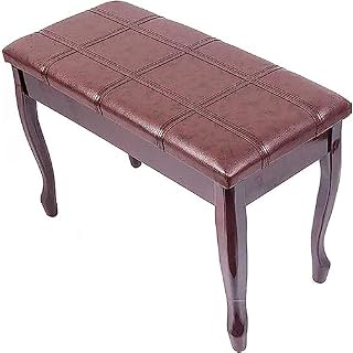 Tabouret Piano,Banquette Piano Banc Banc de piano d’artiste en cuir véritable, tabouret de piano duo avec pieds en bois massif et coussin rembourré, 76 x 35 x 49 cm, supporte jusqu’à 180 kg, acajou ( - Les Beatles, Paul McCartney, John Lennon, RIngo Starr, George Harrison