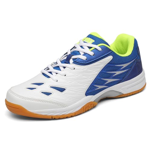 AOLEXWU Pickleball Shoes for Men & Women - Arch Support Tennis & Badminton Sneakers - Lightweight Non-Slip Indoor/Outdoor Court Shoes - Breathable Training Footwear Blue by AOLEXWU - Used condition - Image 2