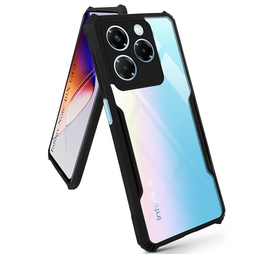Image of Jkobi Back Cover Case for Infinix Note 40X 5G (Shockproof with Polycarbonate Clear Panel | Professional Black)