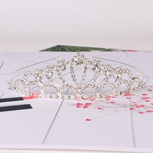Beaupretty Tiara de princesa para meninas de cristal coroa tiara infantil para formatura de aniversá