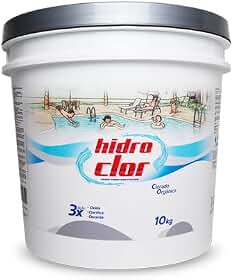 CLORO ORGÂNICO TRIPLA AÇÃO 36% HIDROCLOR 10Kg para Piscina, Desinfeta, Clarifica e Decanta, 36% Concentração, Tratamento de Água