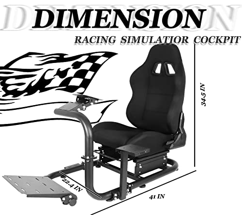 Anman G29 Racing Wheel Stand With Racing Seat Fit For Pc Ps4 Xbox One Adjustable Racing Simulator Mount Video Game For Logitech G25 G27 G920 Fanatec Thrustmaster, Not Include Wheel Shifter Pedals #TOP1