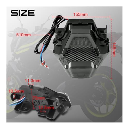Feux arrière moto LED pour rouler la nuit en sécurité MT03 FZ07 R25 - 4