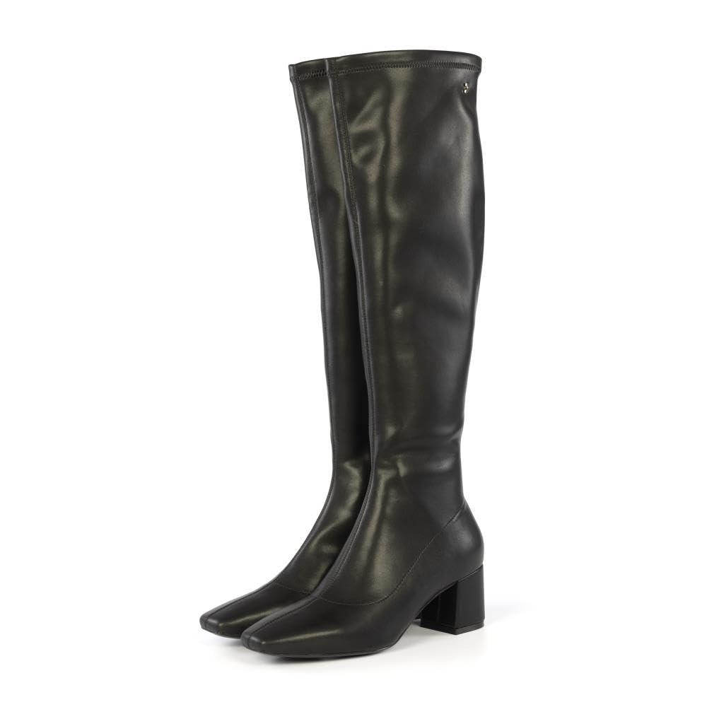 GIOSEPPO Decatur High Heel Sock Boots, Black/White, 7 UK