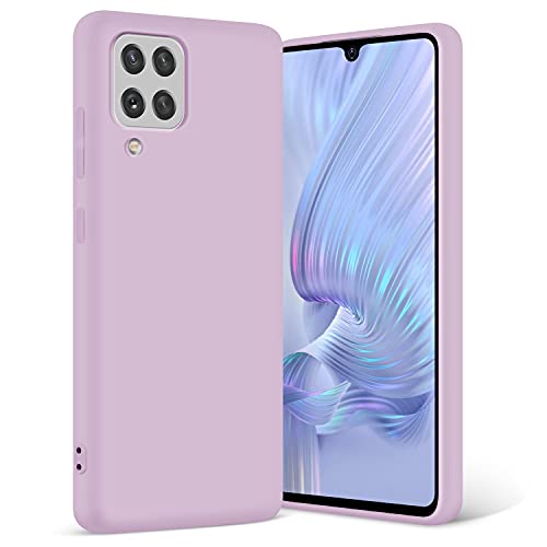 Coque Samsung A42 5G antichoc en silicone liquide souple et fine violette
