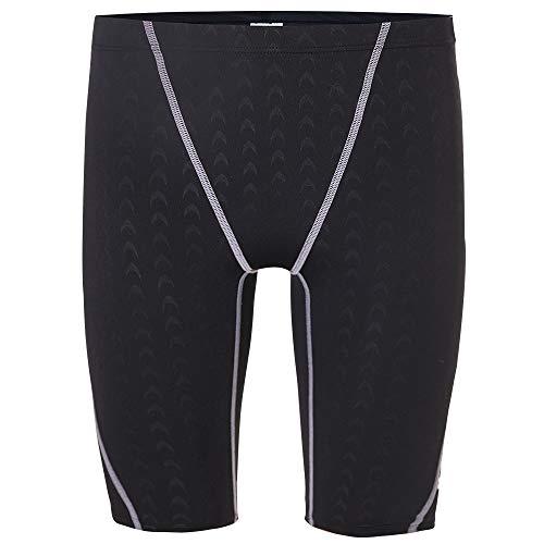 Srnfean Men's Swim Jammers for Swimming Athletic Quick Dry Swimsuit Black Medium