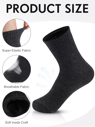 Image of Tarpop 100 Pairs Bulk Mens Socks Moisture Wicking Casual Sports Ankle Socks for Homeless Unisex Adult Men Women
