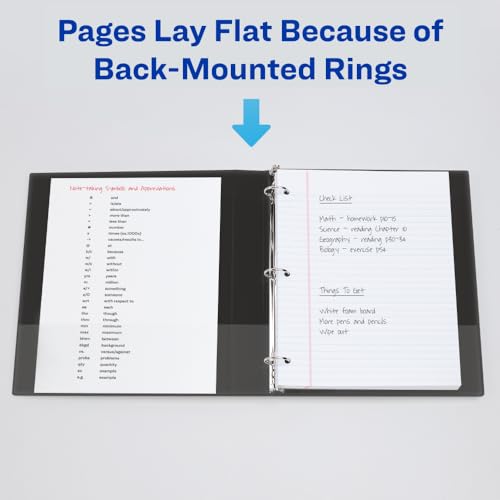 Image of Avery Durable View 3 Ring Binder,0.5 inch Slant Rings,135-Sheet Capacity,0.7 Inch Wide Spine,Great for Home,School Supplies,Office,or Organization Needs,1 White Binder (17002),(Pack of 2)