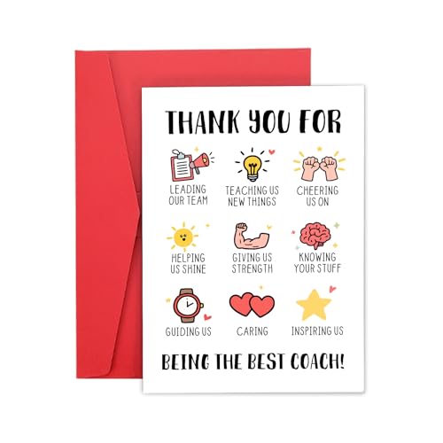 Coach Thank You Cards Coach Gifts for Men Women Coaches Appreciation Cards