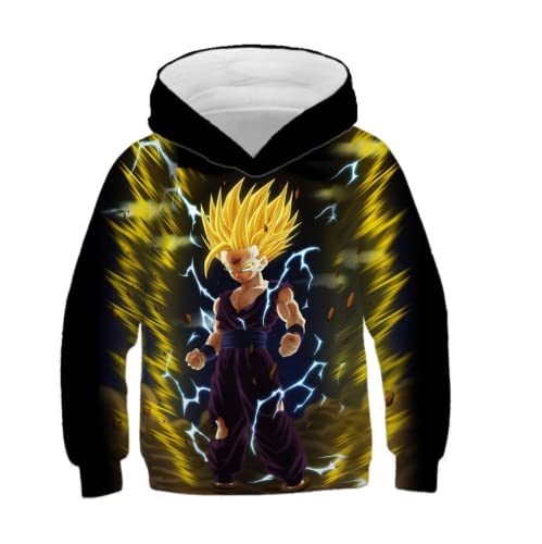XZHYMJ Clásico Anime Dragon-Ball 3D Sudadera con Capucha Harajuku Dragon-Ball Bros Ropa para Niños Goku Ropa para Niños Tamaño para Niños 4-17T, 15,6 Años Cover