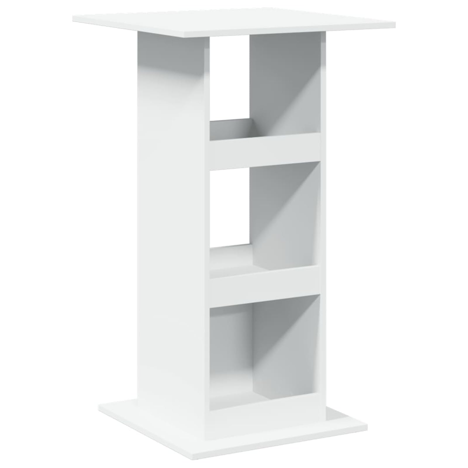 Gecheer Tavolo Bar con Portaoggetti Bianco 60x60x102 cm in Truciolato,Tavolo da Giardino,Tavolo da Bar Rettangolare,Tavolo Alto Bar,Tavolino da Bar,Tavolo da Esterno,P854328