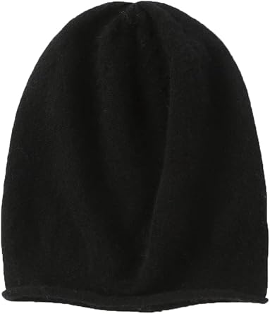Unisex Solid Color Knit Cuffed Beanie 100% Pure Cashmere Hat,Super Soft NF3501