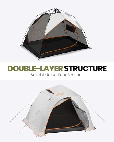 OutdoorMaster Carpa de Camping 3 Estaciones para 4 Personas miniatura 3
