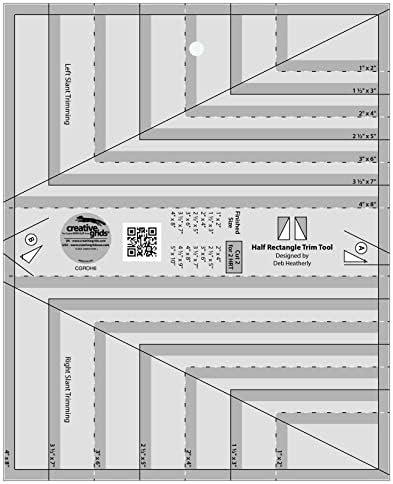 Split Rectangle Ruler Amazon.com: Creative Grids Half Rectangle Trim Tool Quilt Ruler ...