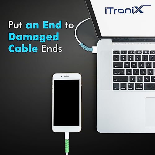 Image of iTronix 8 Pieces Mobile Charging Cables & Earphones Wire Protector (Pack of 8) Multicolor