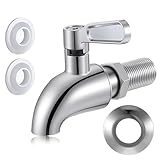 Ersatz-Zapfhahn Edelstahl für Getränkespender inklusive Glasbehälter für Wasserspender mit lebensmittelechtem Metallauslauf