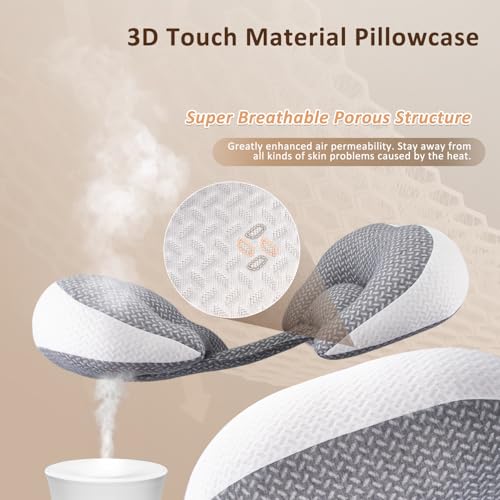 Chilling Home Schwangerschaftskissen zum Schlafen, Seitenschläferkissen für den Bauch, Verstellbares und Tragbares Körperkissen für Frauen und Seitenschläfer mit Atmungsaktivem Bezug (Grau)