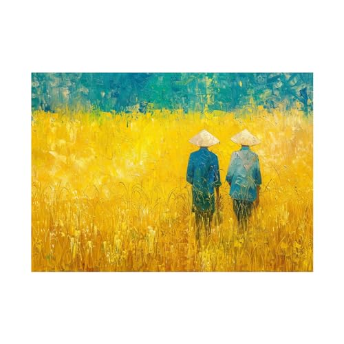 Tableau decoration murale de peinture de recolte moderne 40x60cm