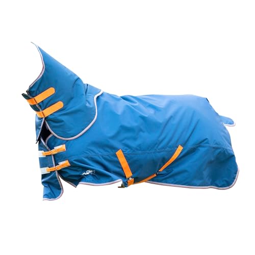 Image of Shires Tempest Original Lite Turnout Rug & Neck - Teal 6ft3