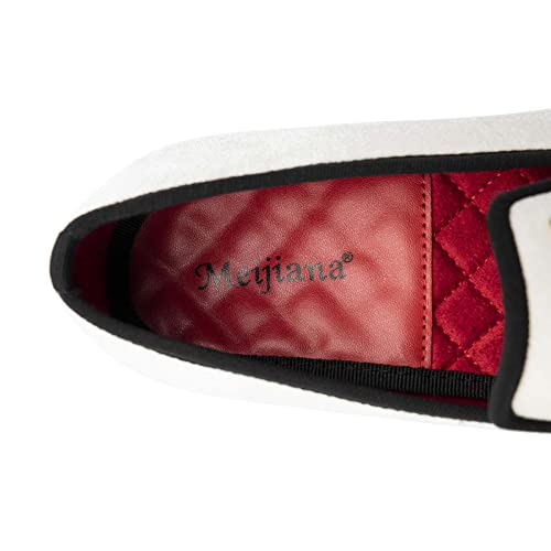 Image of Meijiana Mens Loafers Wedding Dress Shoes Slip-On Loafers for Men Tuxedo Suit Shoes