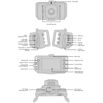 Blackmagic Design Studio Camera 4K Pro G2 Live Production Camera (CINSTUDMFT/G24PDFG2)