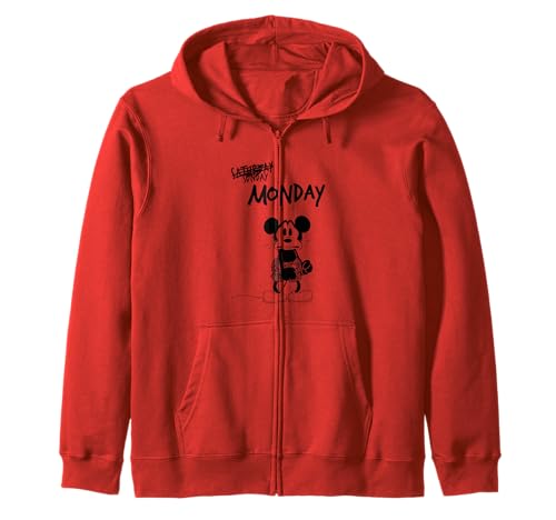 Monday Mickey Zip Hoodie Mickey Mouse - Idéal pour un look décontracté le week-end ou au bureau