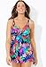 Swimsuits For All Women's Loop Strap Two-Piece Swimdress - 16, Black White Palms (Plus