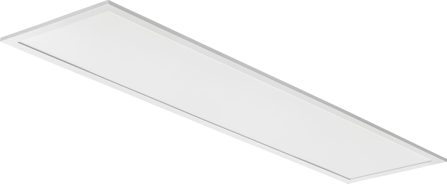 Lithonia Lighting CPX 1x4 LED Flat Panel Light, 1 Ft. x 4 Ft. LED Light Panel, Ceiling Lighting Fixture, 2500/3200/4000 Adjustable Lumens, 3500K/4000K/5000K Switchable CCT, Smooth Satin Lens (4-Pack)