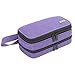LUXJA Essential Oil Carrying Case - Holds 12 Bottles (5ml-15ml, Also Fits for Roller Bottles), Portable Double-Layer Organizer for Essential Oil and Accessories, Purple