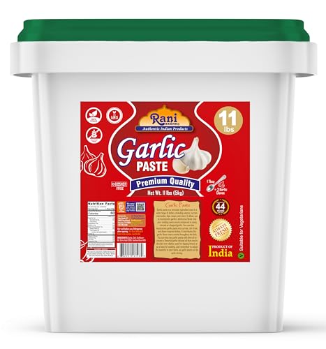 Rani Garlic Cooking Paste 176oz (11lbs) 5kg Bulk ~ Vegan | Gluten Free | NON-GMO | Kosher | No Colors | Indian Origin