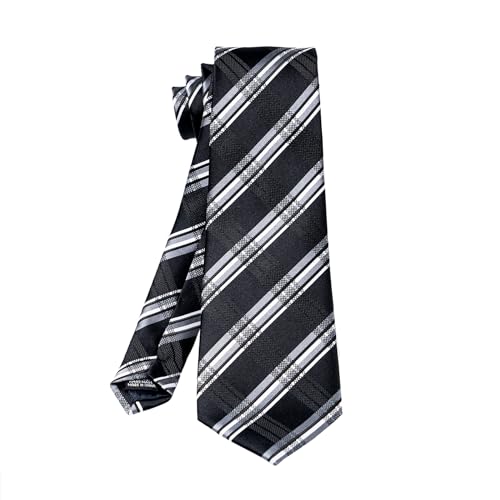 Image of 5PCS Mens Silk Tie, Pocket Square, Cufflinks, Drilled Tie Ring and Lapel Pin Set for Wedding Groom Party