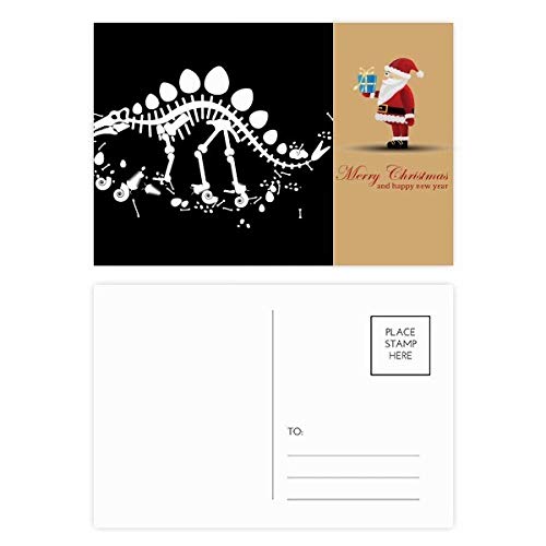 Cartes postales Stégosaurus Père Noël Dragon Grass au design soigné et papier épais