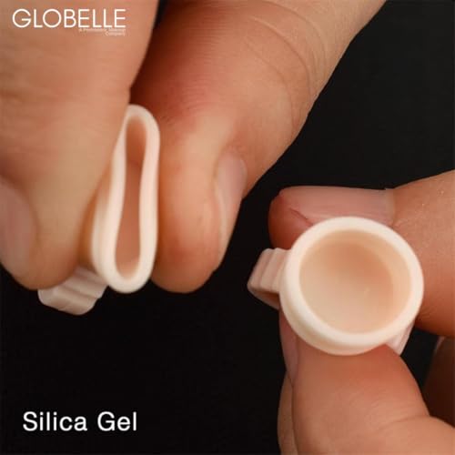 Image of Professional Silicone Ink Cups for Tattoo Artists - Finger Ring Cups for Microblading & Nail Art (100pcs)
