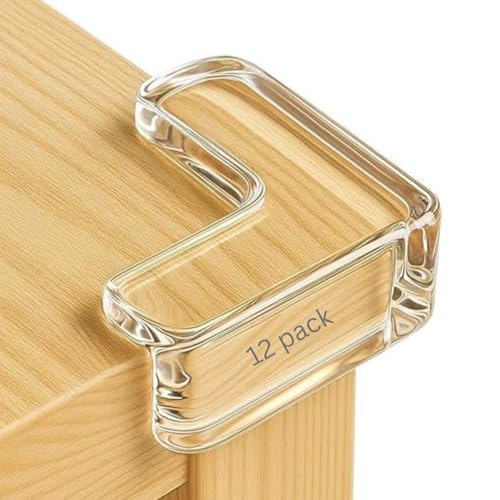 Image of AIXMEET Baby Corner Protectors | Transparent Silicone Sharp Corner Guards for Table Furniture | Bed Baby Proofing | Edge Protector Child Safety Corner Cover for Baby and Toddler