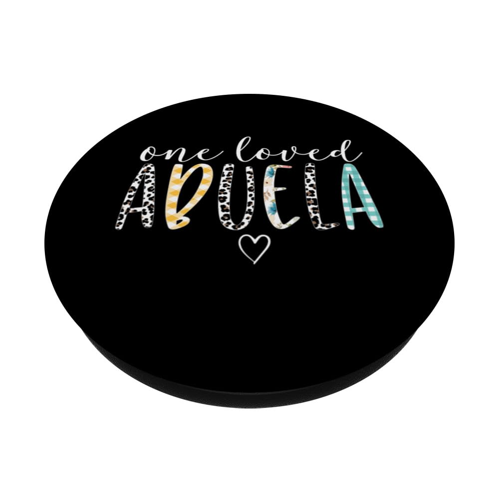 Abuela Gifts Women One Loved Abuela Mother's Day PopSockets Swappable PopGrip, Black - Image 2
