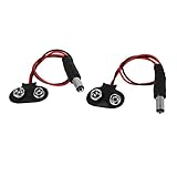Uxcell a16031400ux0225 5.5mmx2.1 mm DC Male 9V Battery Buckle Clip Connector Holder Cable Lead (Pack of 2)