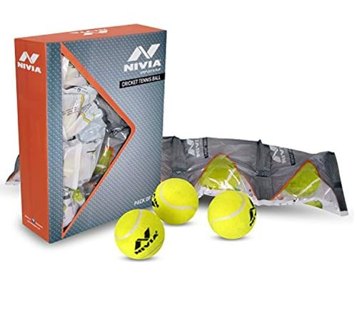 Cricket Tennis Ball, Heavy, Yellow, Pack of 12