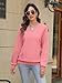 EADINVE Womens V Neck Sweatshirts with Pockets Fleece Pullover Casual Loose Fit Long Sleeve Tops Fall Clothes 2025
