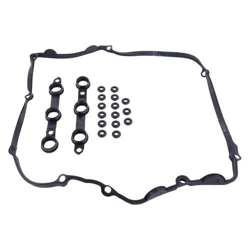 Image of Valve Cover Gasket Set 11129070990 Compatible with BMW E39 E46 E53 | 323I 328I 330I 325I 528I 525I X5 E83 11121437395 11120030496